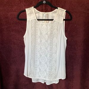 White lace tank top